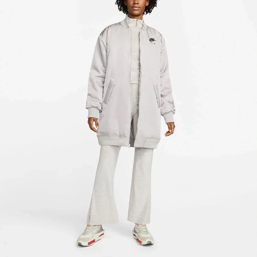 Nike Therma-FIT Mid-Length Light Gray Bomber Jacket